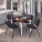 Regency Kahlo Square Table & Chair Sets, 30 W, 30 L, 29 H, Wood, Metal, Plastic Top, Cherry TPL3030CHCM47BK - alternate 1
